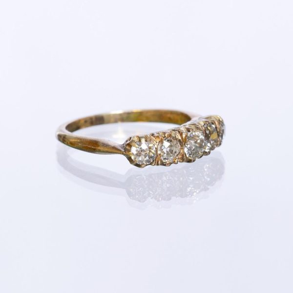 Anillo oro 18 K amarillo y brillantes