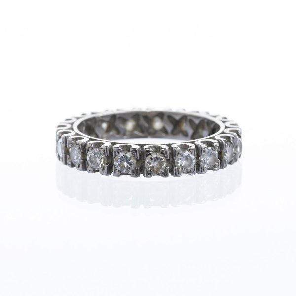 Anillo oro 18 K blanco y brillantes