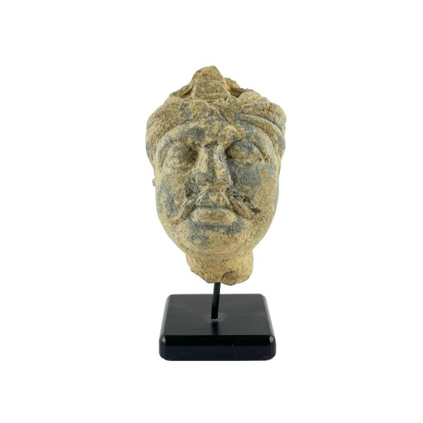 Escultura grecobudista de Gandhara s. I a IV. "Cabeza de Bodhisattva"