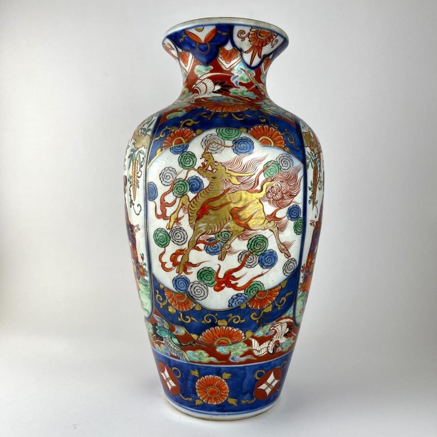 Jarrón japonés en porcelana Imari - Imagen 2