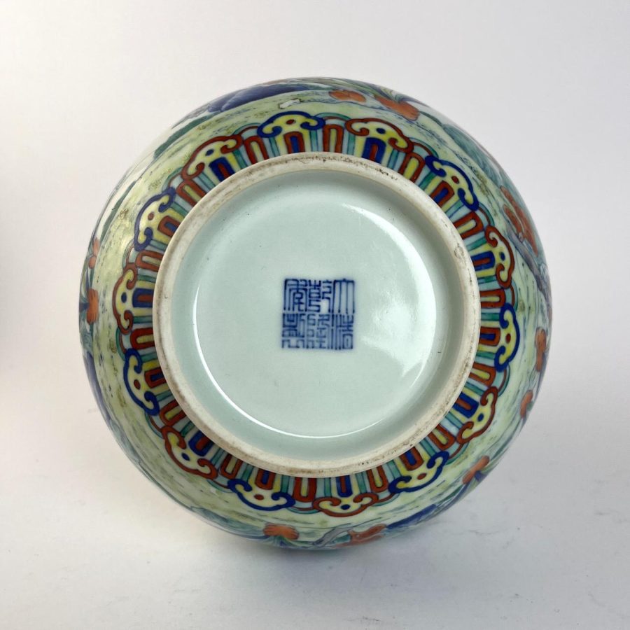 Jarrón chino en porcelana - Imagen 2
