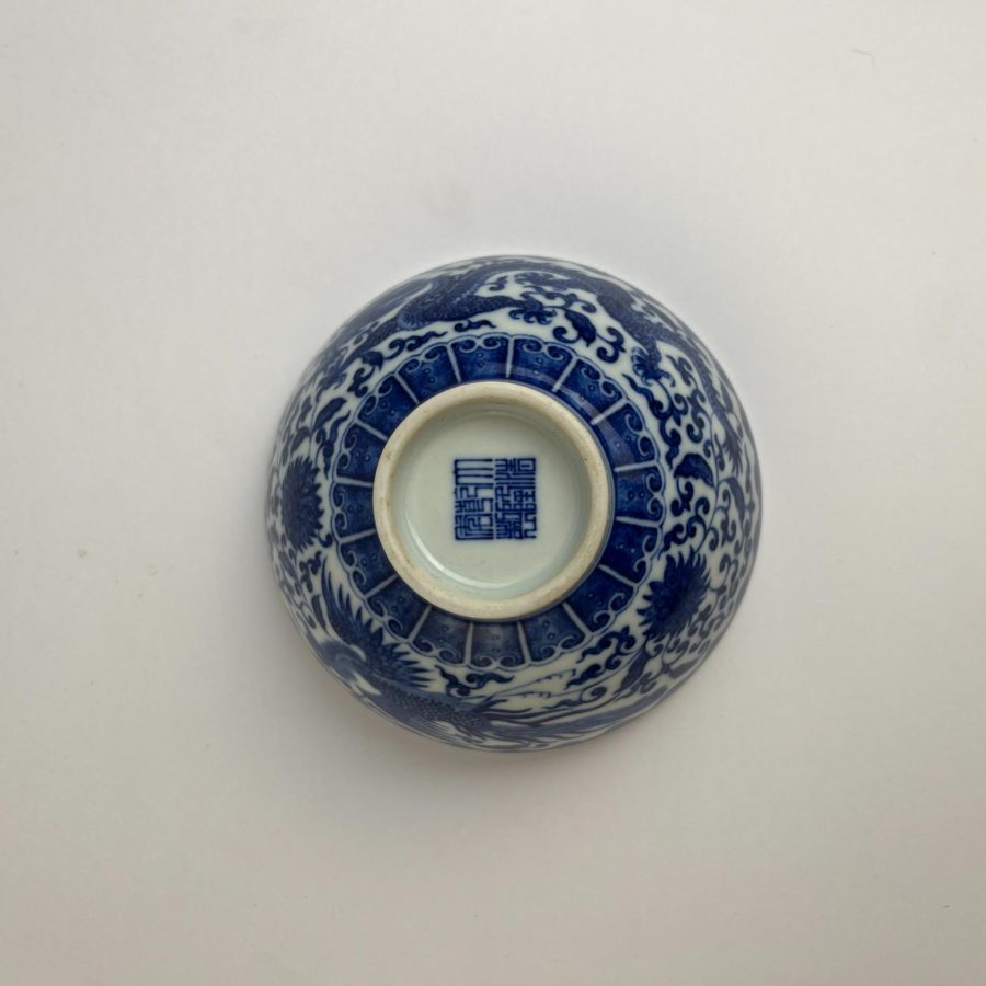 Bowl chino en azul y blanca - Imagen 2