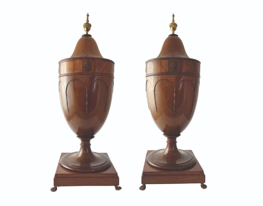 Par de cuberteras inglesas estilo Adams