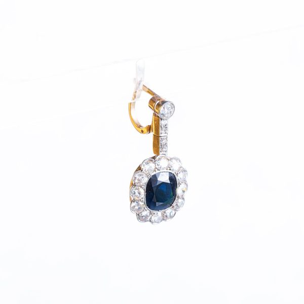 Caravana oro 18 K amarillo y blanco y brillantes