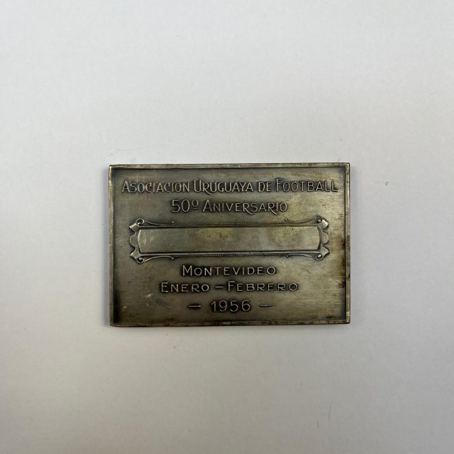 Placa en plata esmaltada conmemorativa del Campeonato Sudamericano Extra 1956 - Imagen 2