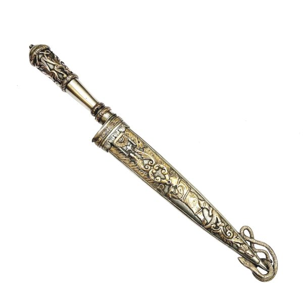 Cuchillo criollo en plata y oro