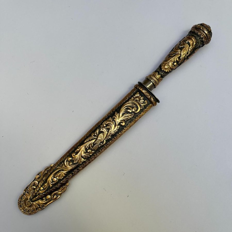 Cuchillo criollo en plata y oro - Imagen 2