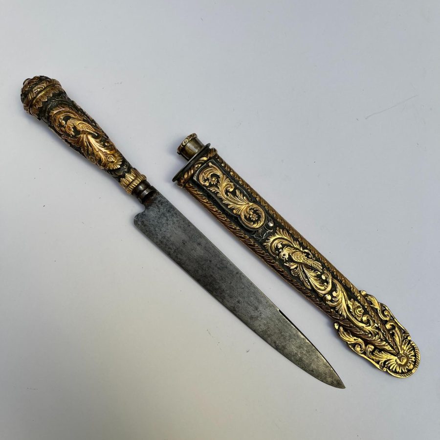 Cuchillo criollo en plata y oro - Imagen 3