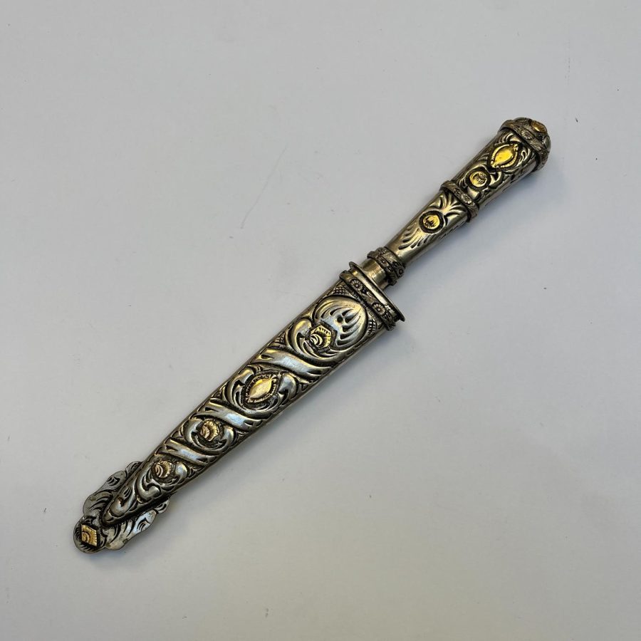 Cuchillo criollo en plata y oro - Imagen 2