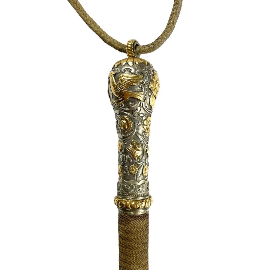 Rebenque con plata y oro - Imagen 2