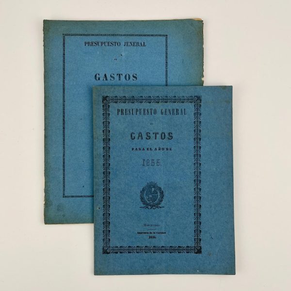 VENANCIO FLORES
Presupuesto Jeneral (sic) de Gastos para el año de 1854          Acompañado por:
Presupuesto General de Gastos para 1855
