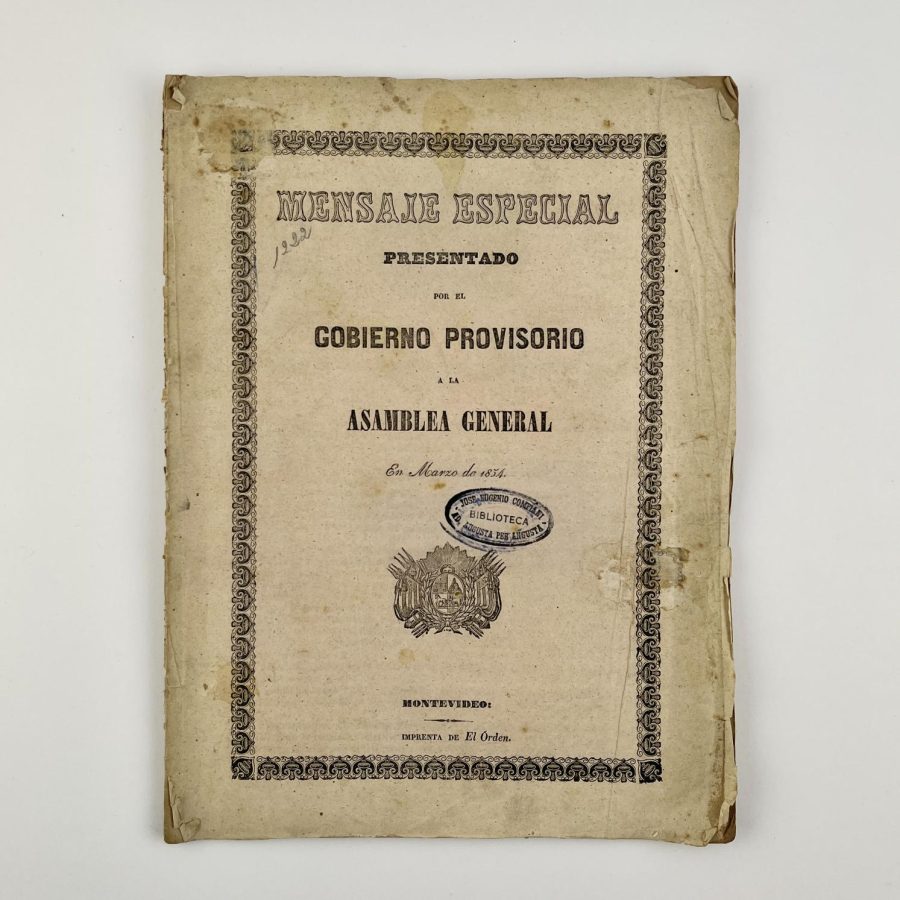 VENANCIO FLORES
Mensaje Especial presentado por el Gobierno Provisorio a la Asamblea General Acompañado por: 
 
Diario de las Sesiones del Senado
Acompañado por:
 
VENANCIO FLORES: Mensaje del Poder Ejecutivo a la Asamblea Legislativa de la República Oriental del Uruguay, el 15 de Febrero de 1855