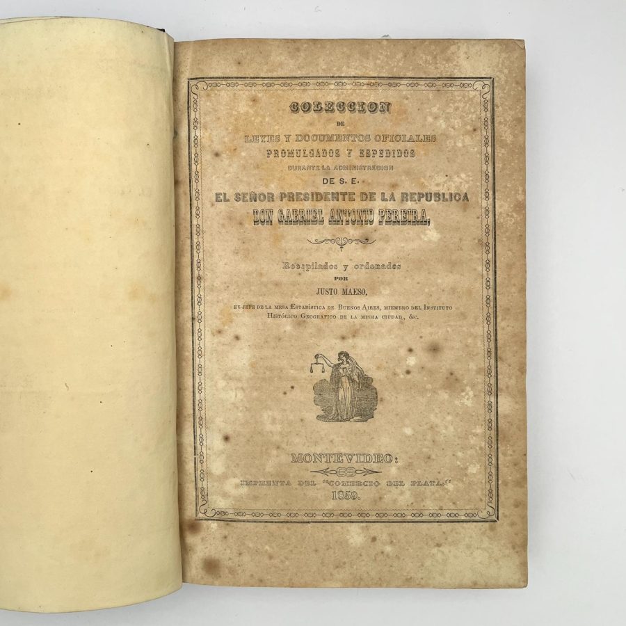 JUSTO MAESO
La última de las rebeliones en la República Oriental                   Acompañado por: 
Documentos Oficiales referentes a los sucesos en Tacuarembó                Acompañado por:
GABRIEL ANTONIO PEREIRA: Colección de Leyes y Documentos Oficiales promulgados y espedidos (sic) durante la administración de S. E. el Señor Presidente de la República Don                          Acompañado por: 
 
Documentos relativos a la Pacificación de la República. - Imagen 2