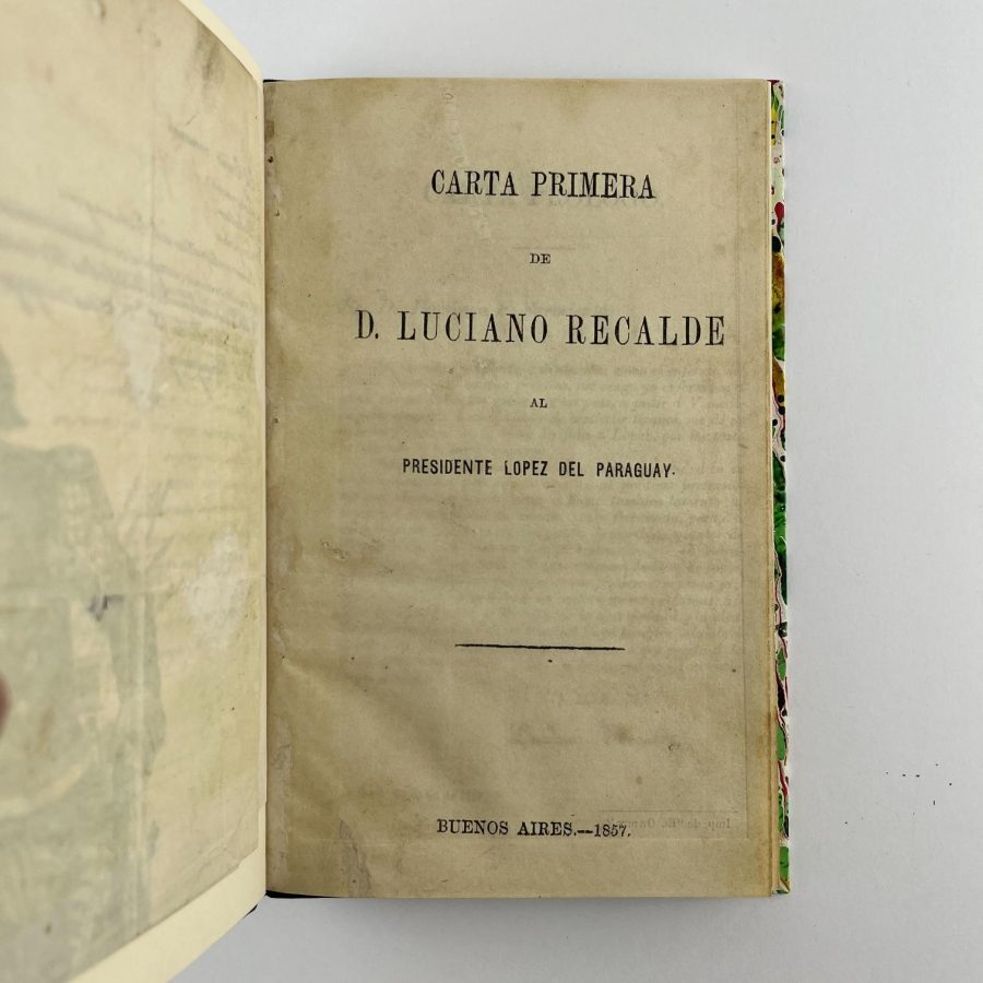 LUCIANO RECALDE
Carta abierta de D. Luciano Recalde al Presidente López del Paraguay