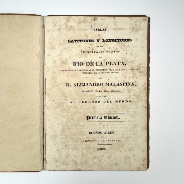 ALEJANDRO MALASPINA
Tabla de latitudes y longitudes de los principales puntos del Río de la Plata