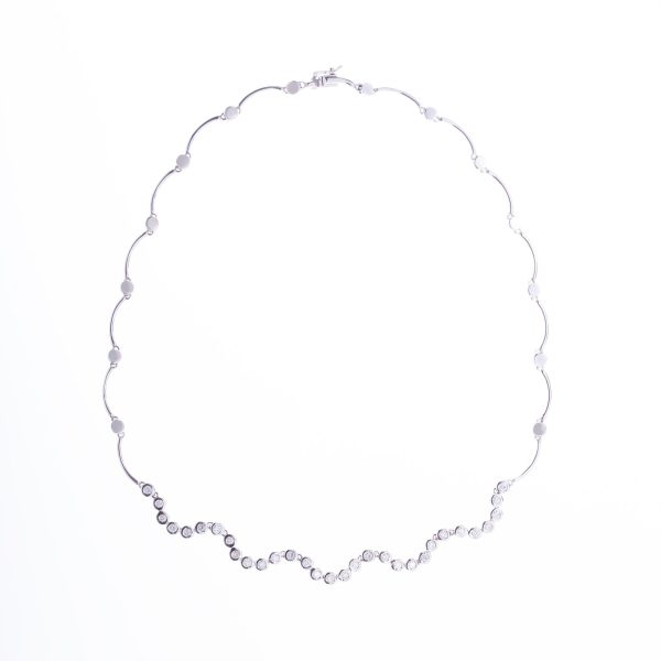 Gargantilla oro blanco y diamantes