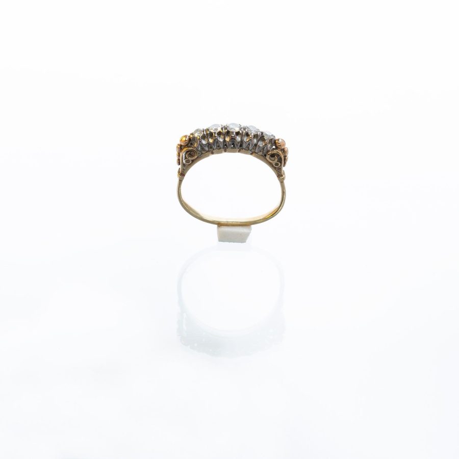 Anillo oro 18 K amarillo y diamantes - Imagen 2