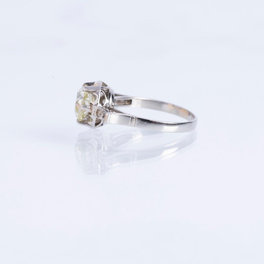 Anillo oro 18 K blanco y diamantes - Imagen 3