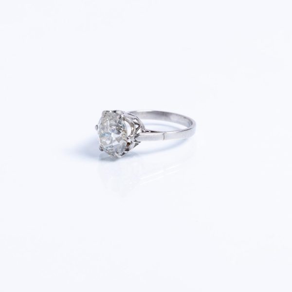 Anillo oro 18 K blanco y diamante