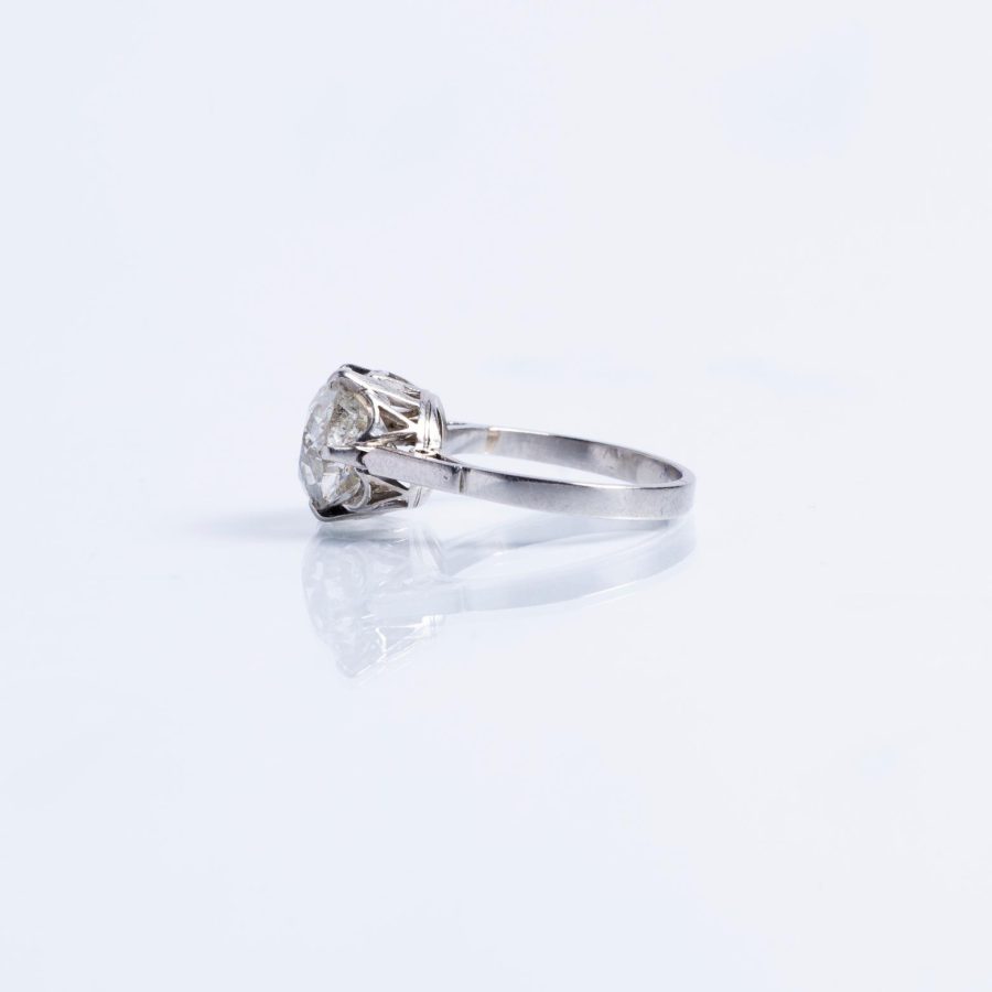 Anillo oro 18 K blanco y diamante - Imagen 6