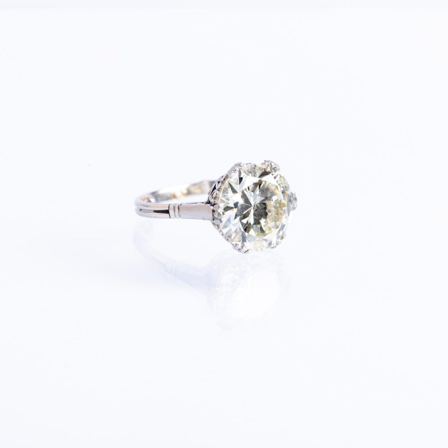 Anillo platino y diamante - Imagen 5