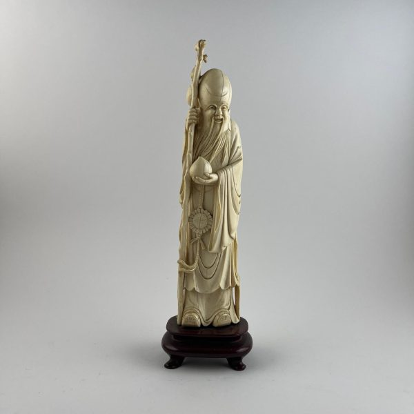 Escultura china en marfil tallado "inmortal"