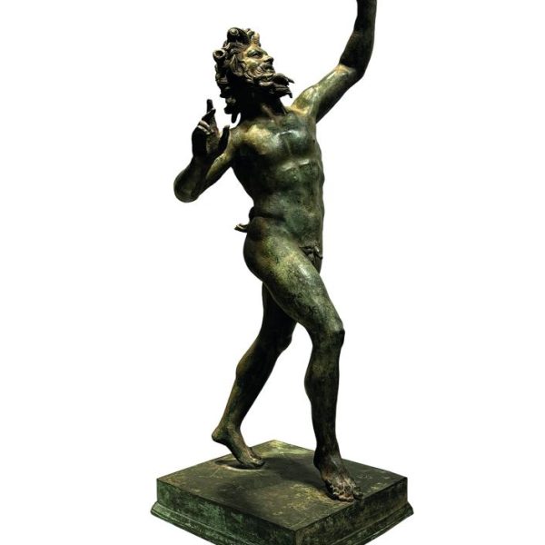 Escultura bronce "Fauno danzante de Pompeya"