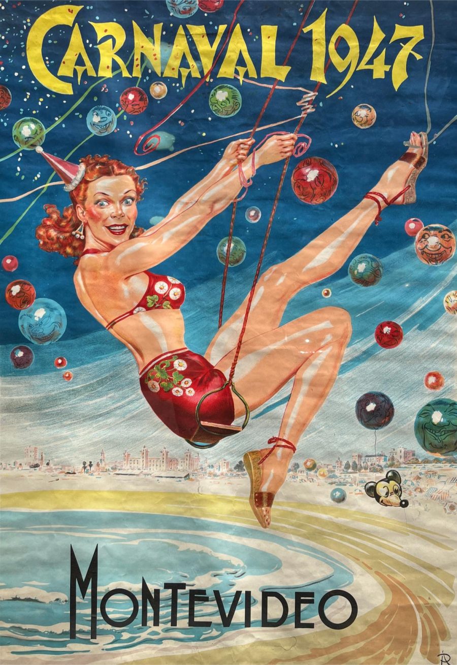 Afiche Color. "Carnaval 1947 Montevideo."