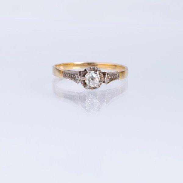 Anillo oro 18 K y diamante