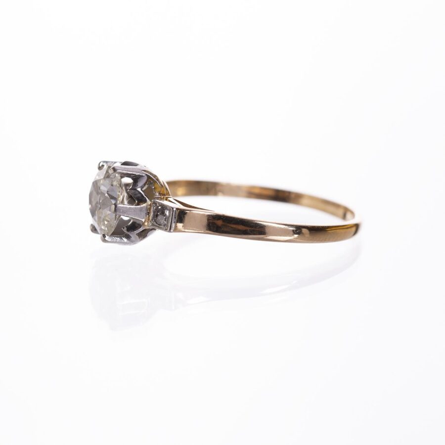 Anillo solitario en oro 18 K con brillante - Imagen 2