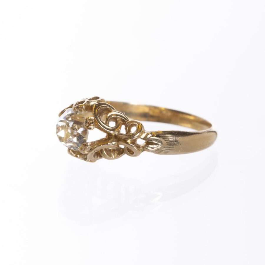Anillo solitario en oro 18 k con brillante - Imagen 2