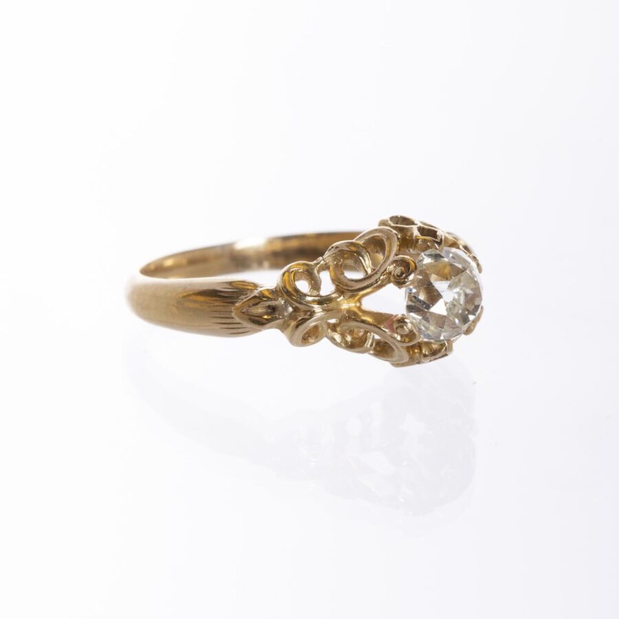 Anillo solitario en oro 18 k con brillante - Imagen 3