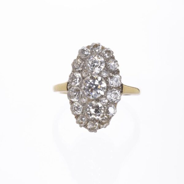 Anillo en oro 18 K con brillantes