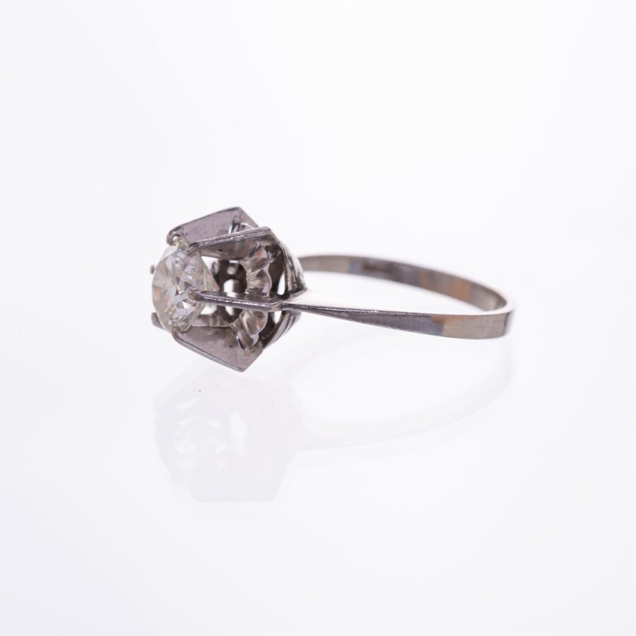 Anillo solitario en oro 18 K con brillante - Imagen 2