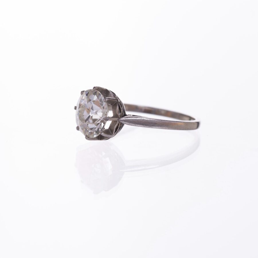Anillo solitario en oro 18 K con brillante - Imagen 2
