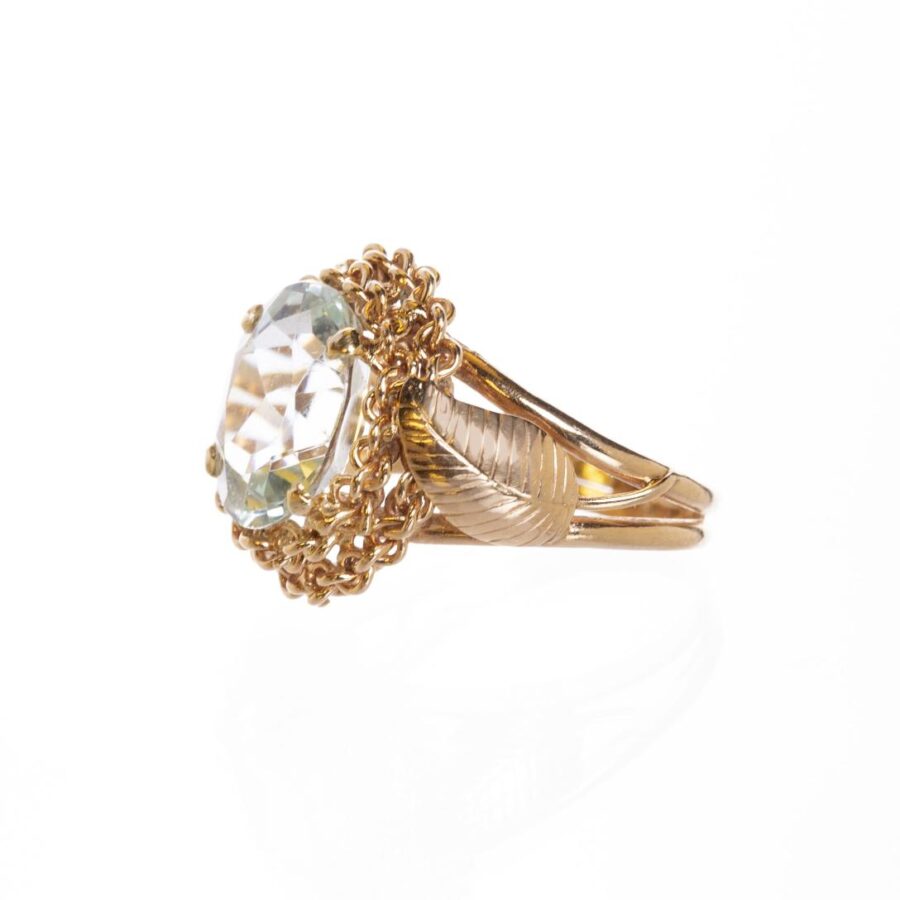 Anillo en oro 18 K con aguamarina - Imagen 2