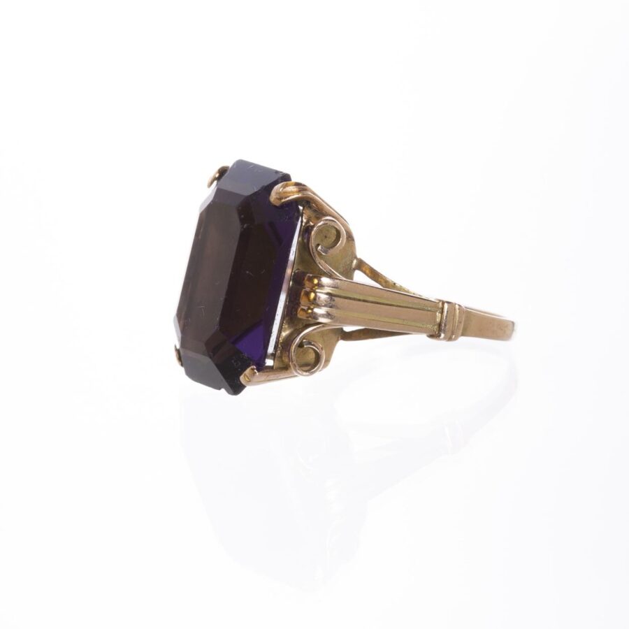 Anillo en oro 18 K con amatista - Imagen 2