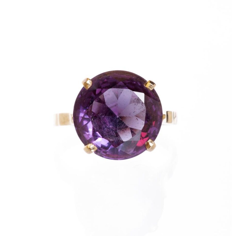 Anillo en oro 18 K con amatista - Imagen 2