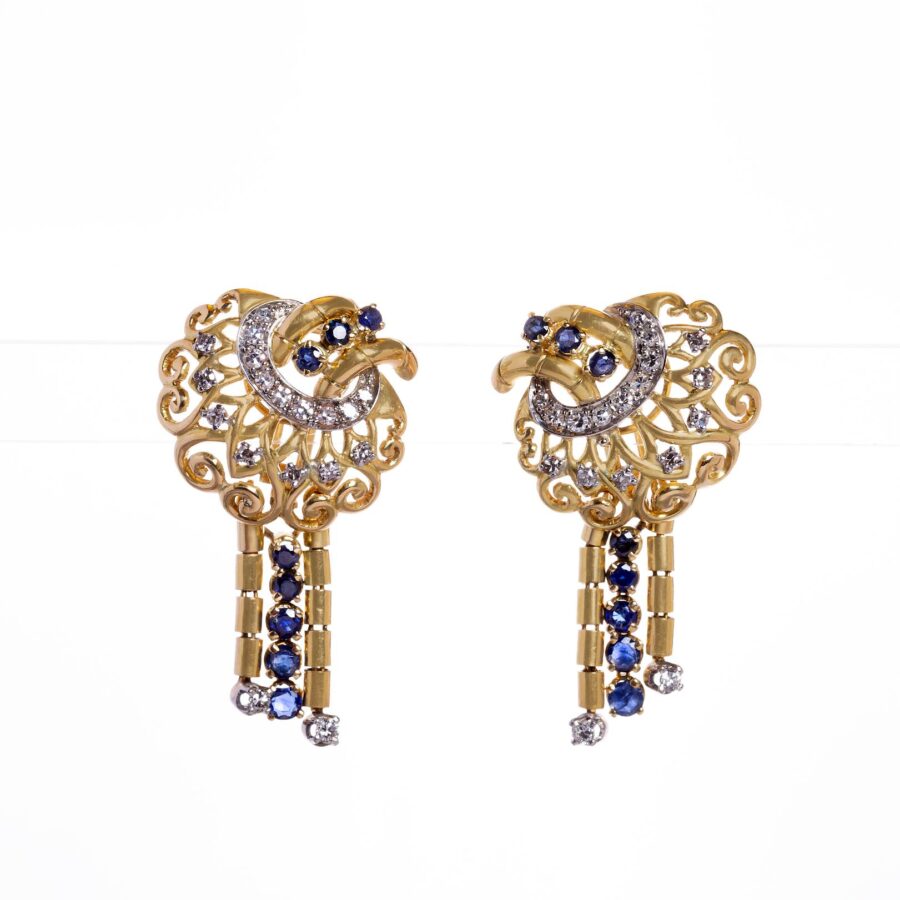 Set en oro 18 K, zafiros y brillantes - Imagen 2