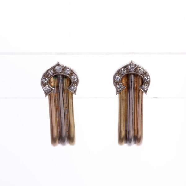 Caravanas en oro 18 K con brillantes
