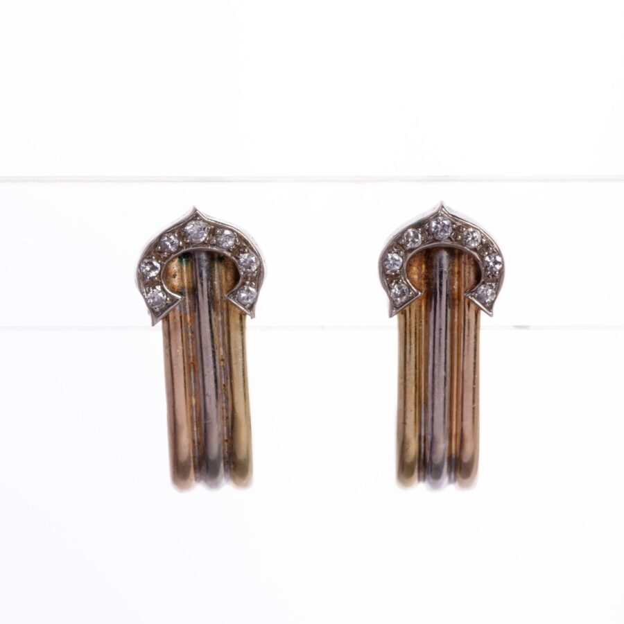 Caravanas en oro 18 K con brillantes