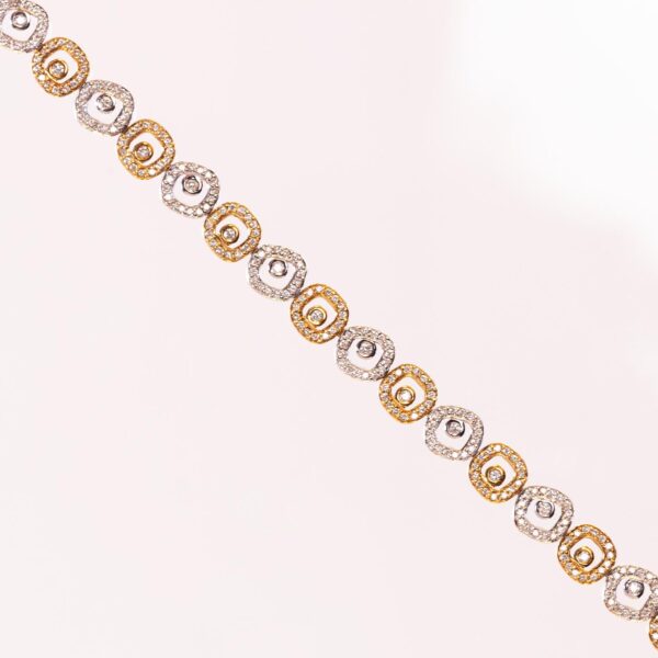 Pulsera en oro 18 K con brillantes