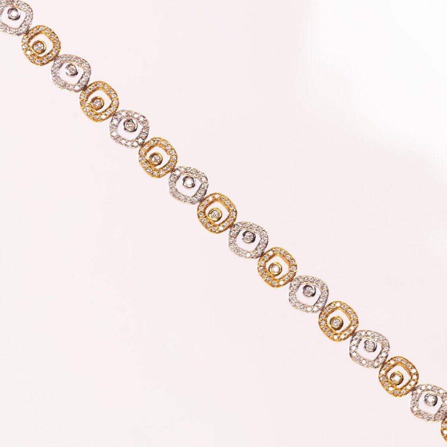 Pulsera en oro 18 K con brillantes