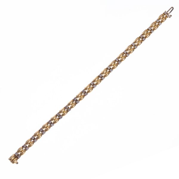 Pulsera en oro 18 K con brillantes