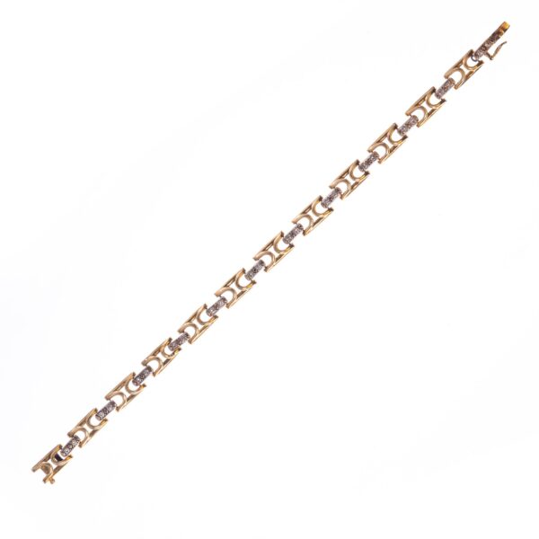 Pulsera en oro 18 K con brillantes