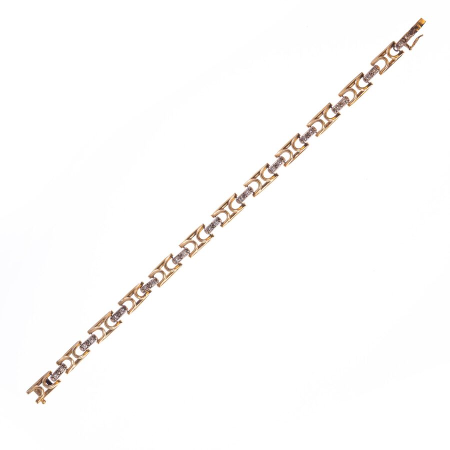 Pulsera en oro 18 K con brillantes