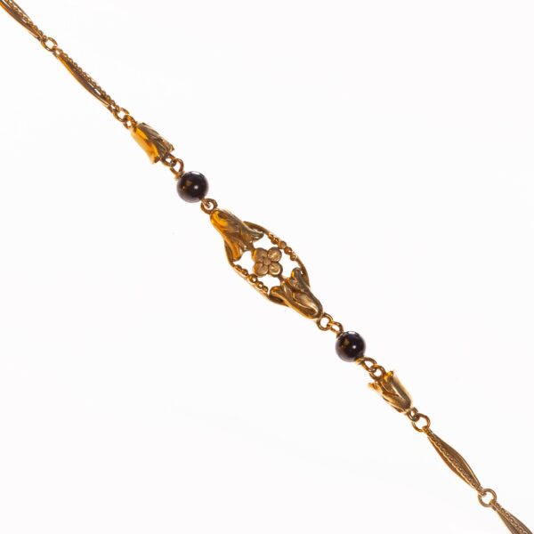 Pulsera en oro 18 K y ónix