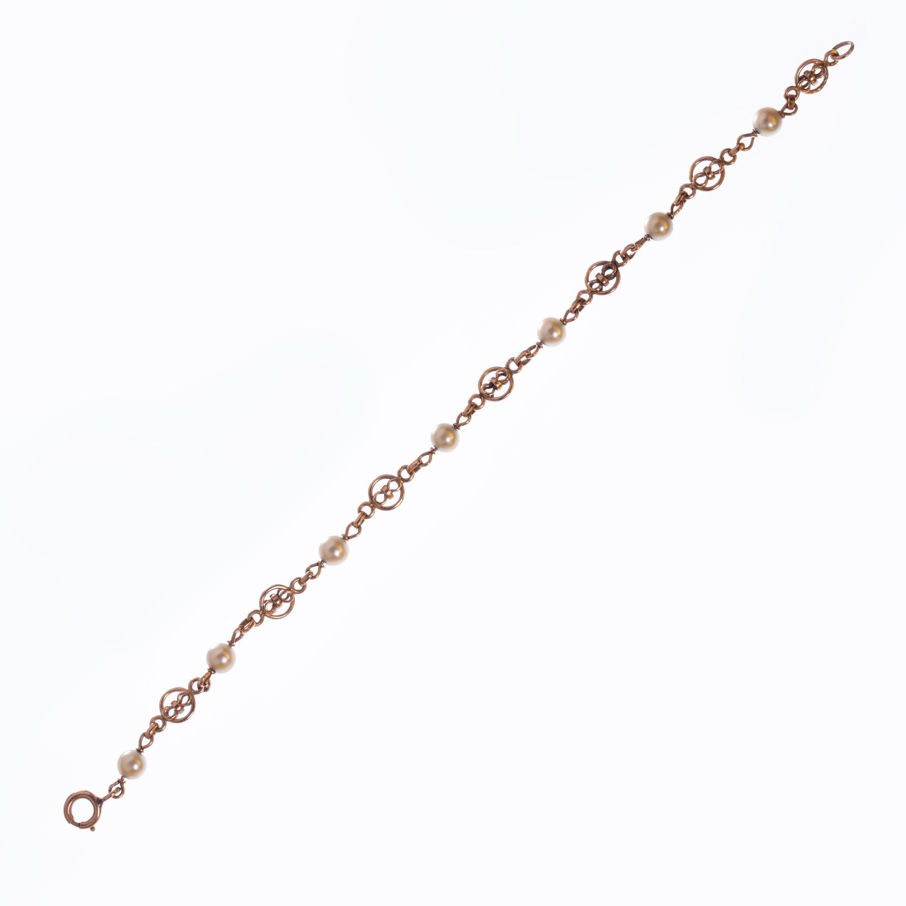 Pulsera en oro 18 K y perlas