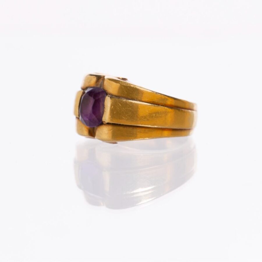 Anillo en oro 18 K y amatista - Imagen 2