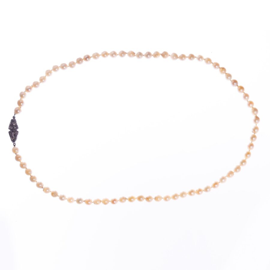 Collar de perlas y plata - Imagen 2